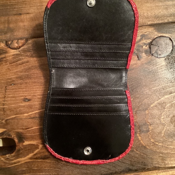 Red Leather snakeskin wallet - Due Fratelli - Picture 7 of 8